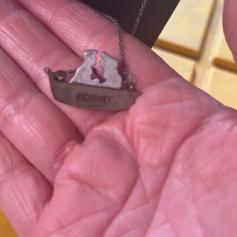 Elegant Disney Little Mermaid Boat Pendant‎ Necklace